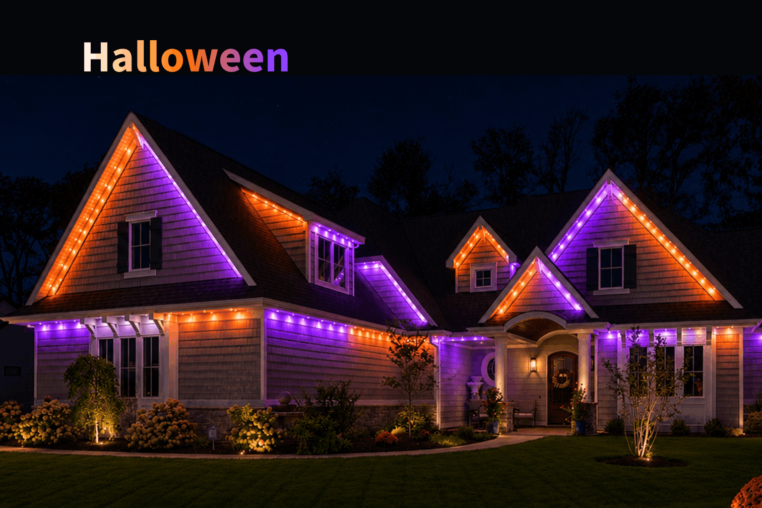 permanent halloween lighting