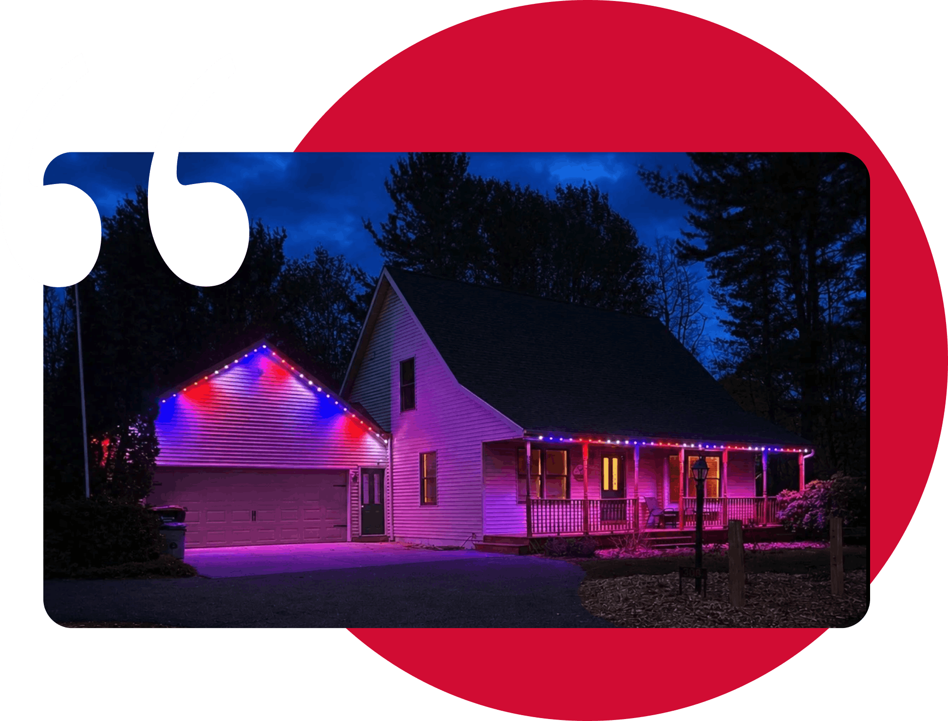 holiday lighting testimonial image